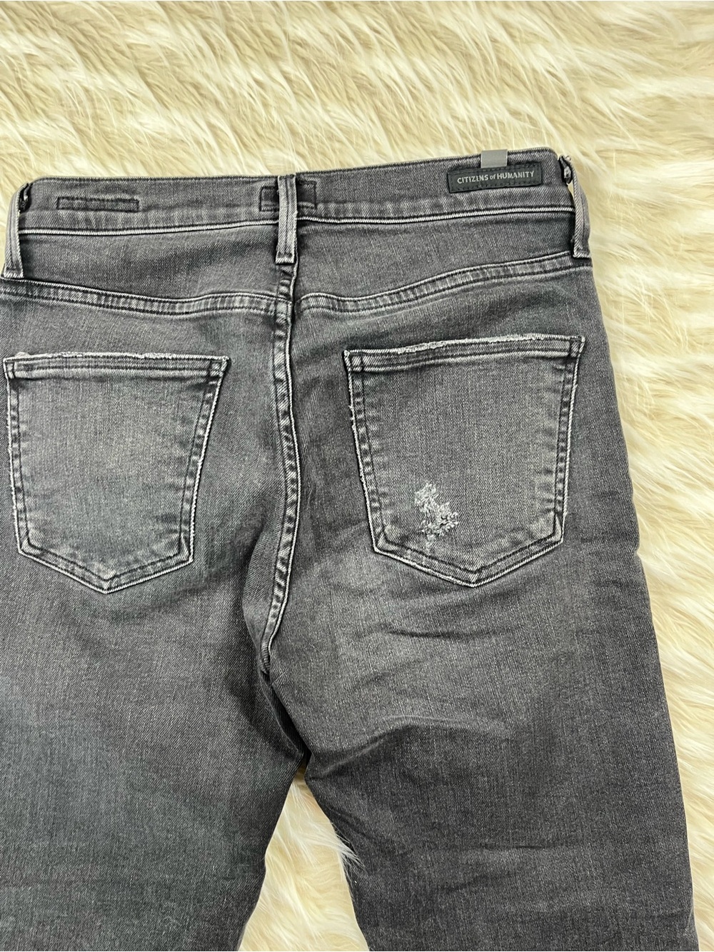 Citizens of Humanity Rocket Jeans Women's 27x30 Mid Rise Skinny Black - Picture 6 of 8